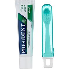 Зубная паста + щетка PresiDENT Classic дорожный набор