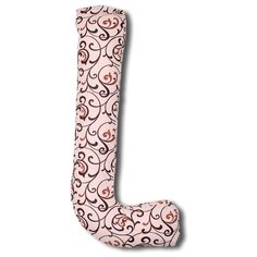 Подушка Body Pillow для беременных L холлофайбер, с наволочкой из поликоттона бежево-коричневый