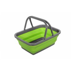 BRADEX Корзина пластиковая складная с 2 ручками 15.5х38х28 см зеленый