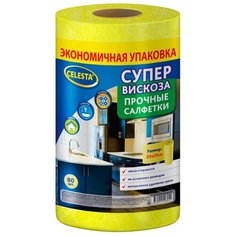 Салфетка Celesta Супер вискоза 80 шт, желтый