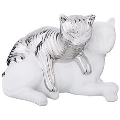 Статуэтка Lefard Кошечки, 22 см белый/серебристый