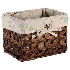 Доляна Корзина для хранения Веточки 19х15х14.5 см коричневый