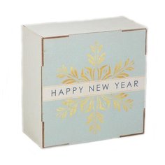 Дарите счастье Ящик деревянный 20х20х10 см Happy New Year