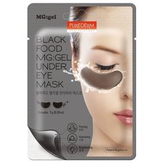 Purederm Гелевые патчи для области глаз Black Food MG:gel Under Eye Mask, 2 шт.