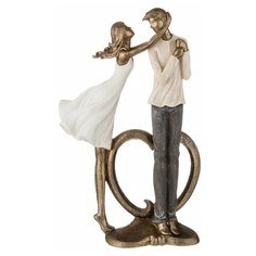 Статуэтка Lefard Влюбленные, 42 см белый/коричневый