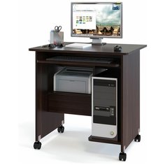 Компьютерный стол СОКОЛ КСТ-10.1, ШхГ: 80х60 см, цвет: венге