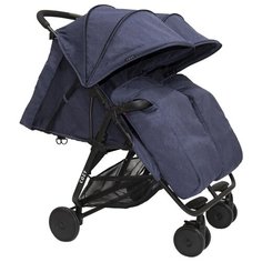 Прогулочная коляска для двойни Cozy Smart Duo, navy melange