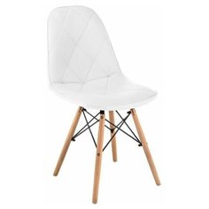 Стул Woodville Eames (PC-147), металл/искусственная кожа, цвет: белый