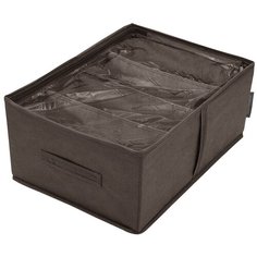 Всё на местах Кофр для обуви Прага, 4 ячейки, 34х48х20 см коричневый