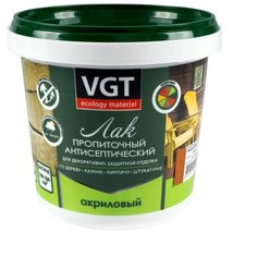 Лак VGT акриловый пропиточный с антисептиком полиакриловый ореховое дерево 0.9 кг