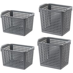 Набор 4-х корзинок 2 л, 2 л, 2,8 л, 2,8 л Violet Лофт серый