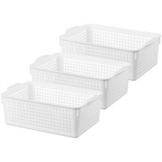 Набор 3-х корзинок 3,8 л 29,5х18,5х10,5 см Violet Лофт белая