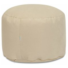 Пуф круглый большой Орлеан, микрошенилл, светло-бежевый, Delicatex