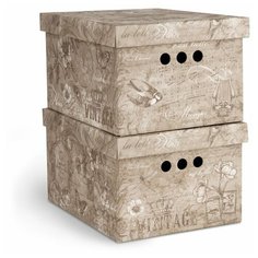 VAL VN-BCTN-2S Короб картонный, складной, малый, 25*33*18.5 см, набор 2 шт., VINTAGE, шт Valiant