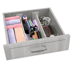 VAL ORG-2G Разделители для ящиков раздвижные, набор 2 шт., 32.6x8.8 см, DRAWER ORGANIZER, серый, шт Valiant