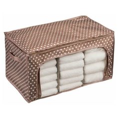 Кофр для хранения "Полька", Д560 Ш360 В300, коричневый Handy Home