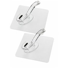 Самоклеящийся крючок-вешалка Verona Hanger, прозрачный, 2 шт