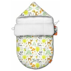 Демисезонный конверт для новорожденного QuQuBaby Сказочный лес