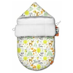 Зимний конверт для новорожденного QuQuBaby Сказочный лес