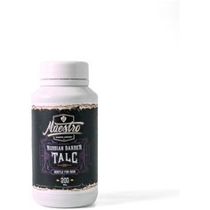 Maestro Russian Barber Talc - Тальк для тела с парфюмом для шугаринга, парикмахеров, барберов 200мл
