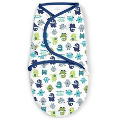 Конверт на липучке Swaddleme (синий/монстрики), размер S/M Summer Infant