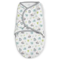 Конверт на липучке Swaddleme (серый/слоники), размер S/M Summer Infant