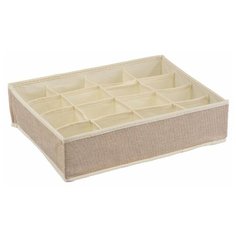 Короб-органайзер "Лен" 16 секций, Д350 Ш270 В90, песочный Handy Home