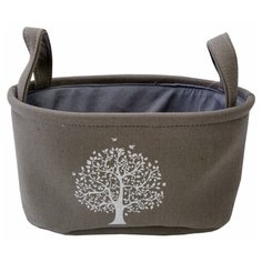 Корзина тканевая для хранения "Сад", Д280 Ш180 В140, серый Handy Home