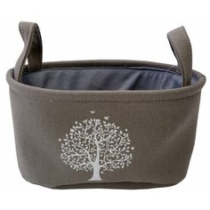 Корзина тканевая для хранения "Сад", Д320 Ш230 В160, серый Handy Home