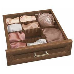 Разделители для ящиков универсальные, набор 3 шт., 60x8 см, DRAWER ORGANIZER, коричневый Valiant