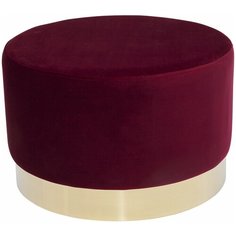 KARE Design Пуф Cherry, коллекция "Вишня" 55*35*55, Полиэстер, Полиуретан, ДСП, Сталь, Бордовый