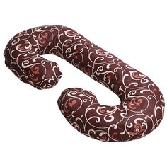 Наволочка Body Pillow на подушку для беременных C поликоттон коричневый/бежевый