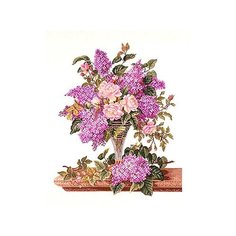 Набор для вышивания Сирень и розы, лён 26 ct EVA Rosenstand