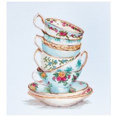 Набор для вышивания Бирюзовые чайные чашки 17,5 х 23,5 см B2325 Luca S