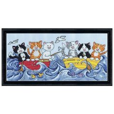 Набор для вышивания Морские котятки DESIGN WORKS, 15 х 35,5 см 2858