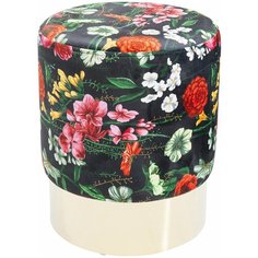 KARE Design Пуф Flores, коллекция "Флорес" 35*42*35, Полиэстер, ДСП, Сталь, Мультиколор