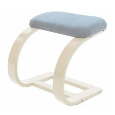 Пуф Милан ткань серый, каркас дуб шампань Мебелик