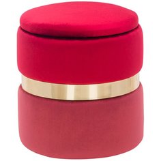 Пуф Leset Голди, велюр красный/бордовый