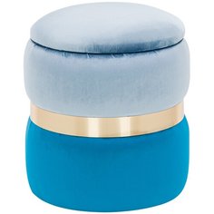 Пуф Leset Голди, велюр голубой/синий