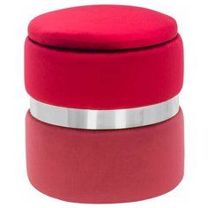 Пуф Leset Голди МИНИ, велюр красный/бордовый, серебро