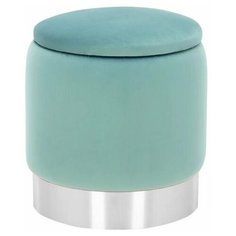 Пуф Leset Йорк МИНИ, Велюр бирюзовый, серебро