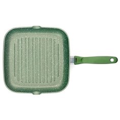 Сковорода-гриль Risoli Dr Green 0094BDR/26GS, 26х26 см, зеленый