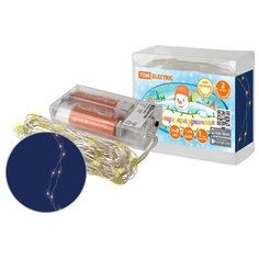 Гирлянда светодиодная "Роса20" 20LED, 2м, 3000К, 2хАА, TDM