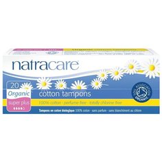 Natracare тампоны Super Plus без аппликатора, 4 капли, 20 шт.