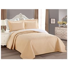 Комплект с покрывалом Cleo Luna 240х260 см, бежево-желтый