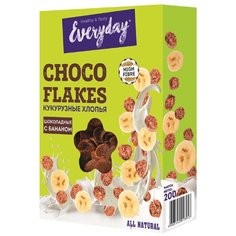Готовый завтрак Everyday Хлопья кукурузные шоколадные с бананом, коробка, 200 г