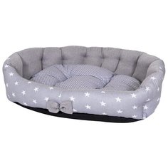 Лежак для собак и кошек HutPets MiniCot L 90х70 см Gray Stars