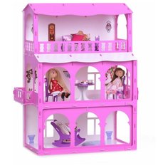 KRASATOYS кукольный домик Бриджит 000285/000286, белый/розовый