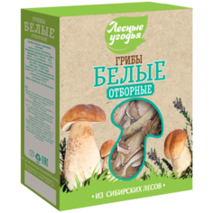 Лесные Угодья Белые отборные резаные сушеные, коробка картонная (Россия) 40 г