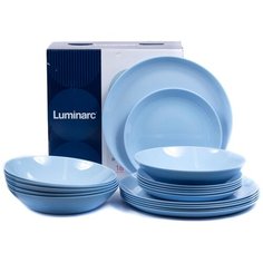 Столовый сервиз Luminarc Diwali Light Blue, 6 персон, 18 предм., голубой